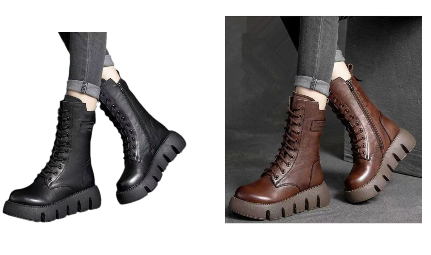 Bellanica – Retro-Schnürstiefel für Damen