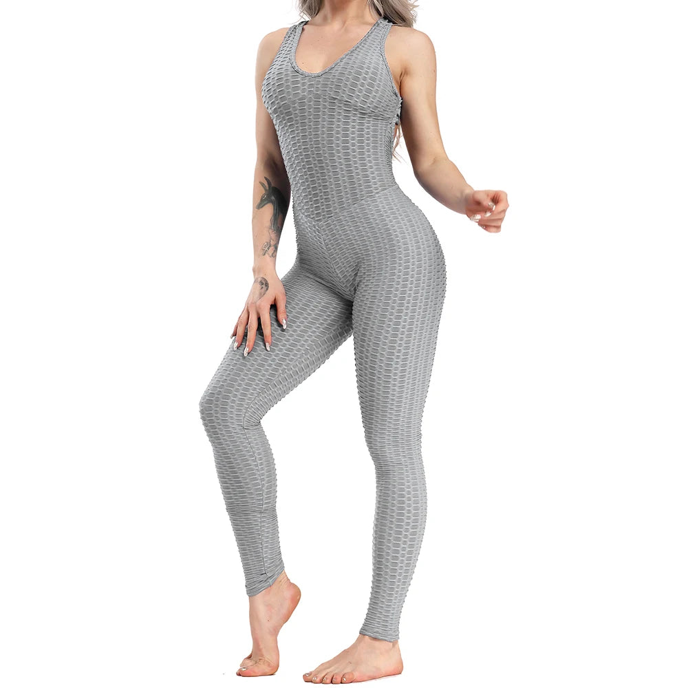 Bellanica - Sexy Backless Fitness Halter Jumpsuit