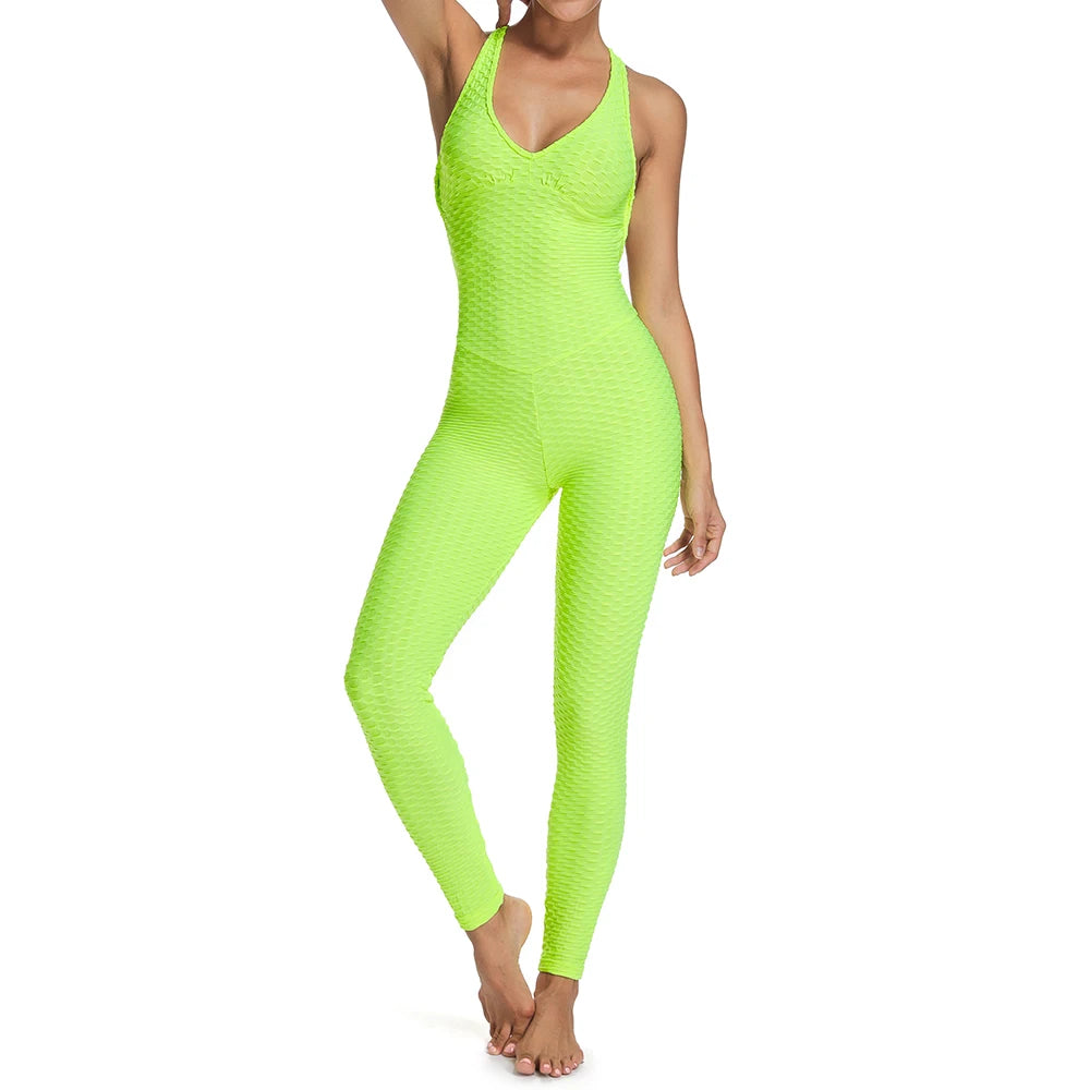 Bellanica - Sexy Backless Fitness Halter Jumpsuit