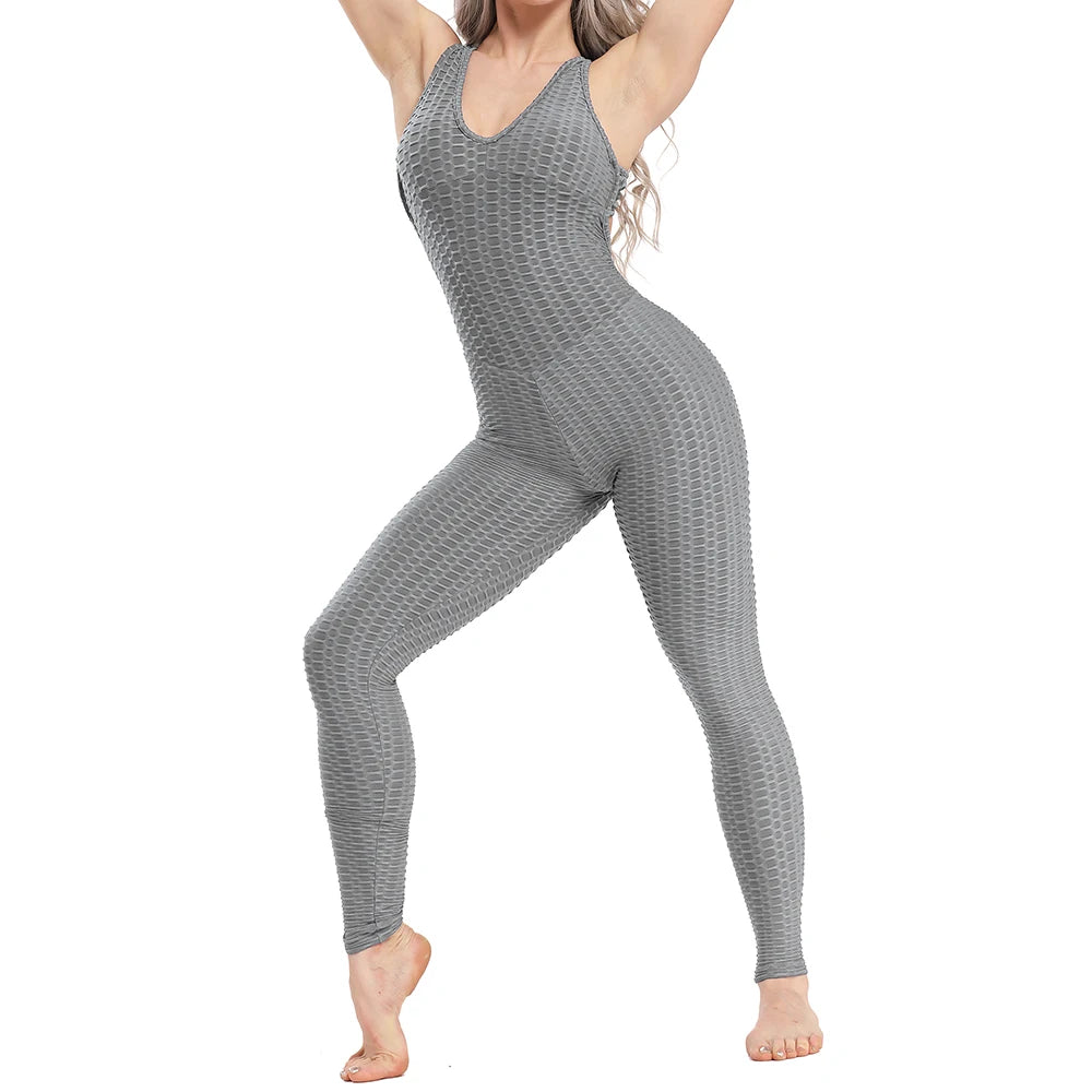 Bellanica - Sexy Backless Fitness Halter Jumpsuit