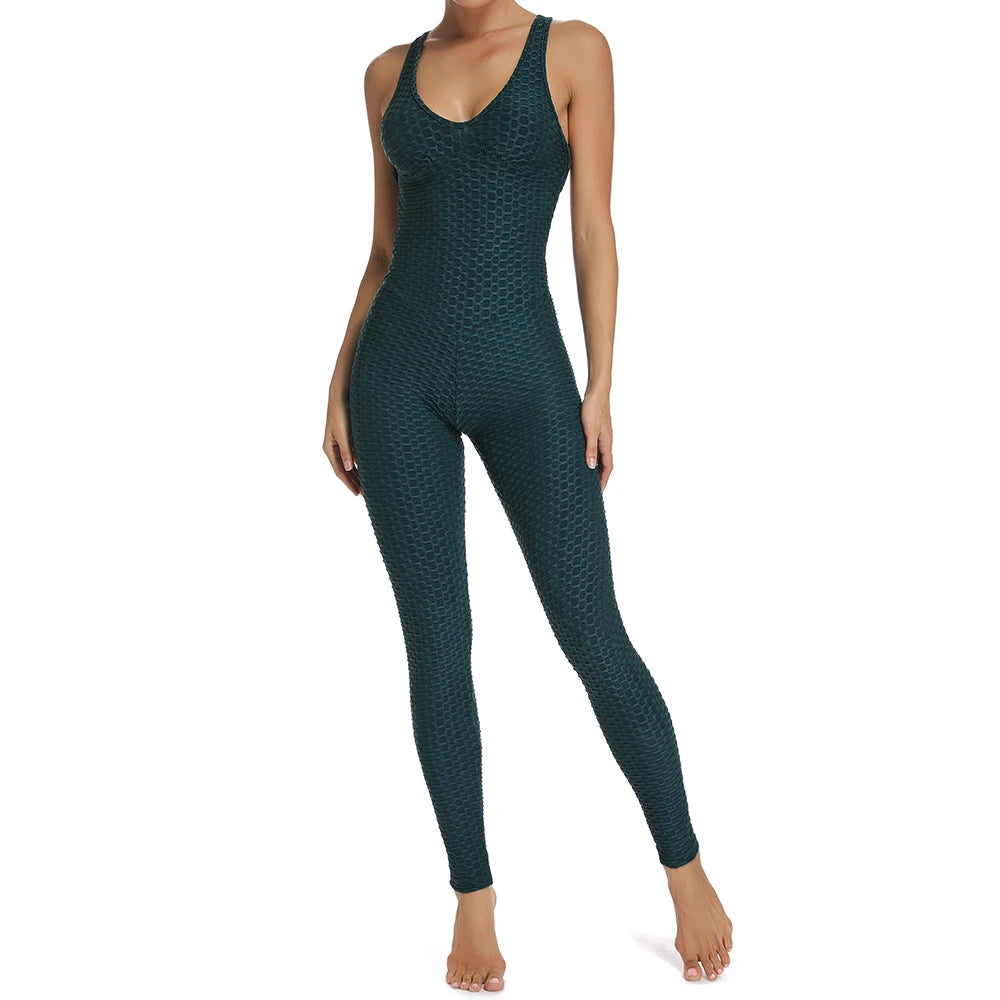 Bellanica - Sexy Backless Fitness Halter Jumpsuit