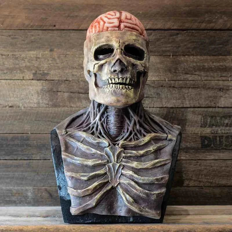Scary Latex Skull Brain Mask