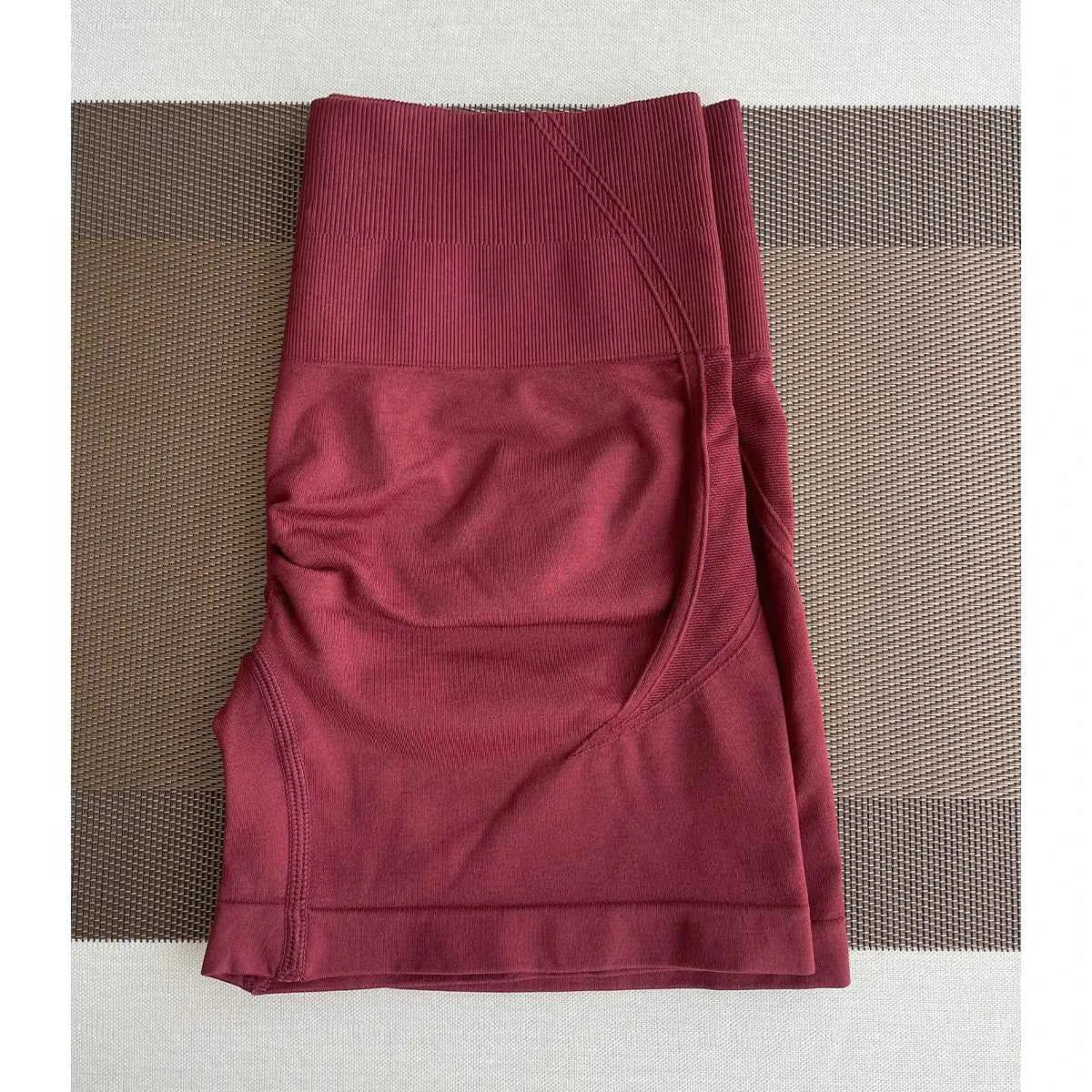 Seamless High-Waist Gym Shorts