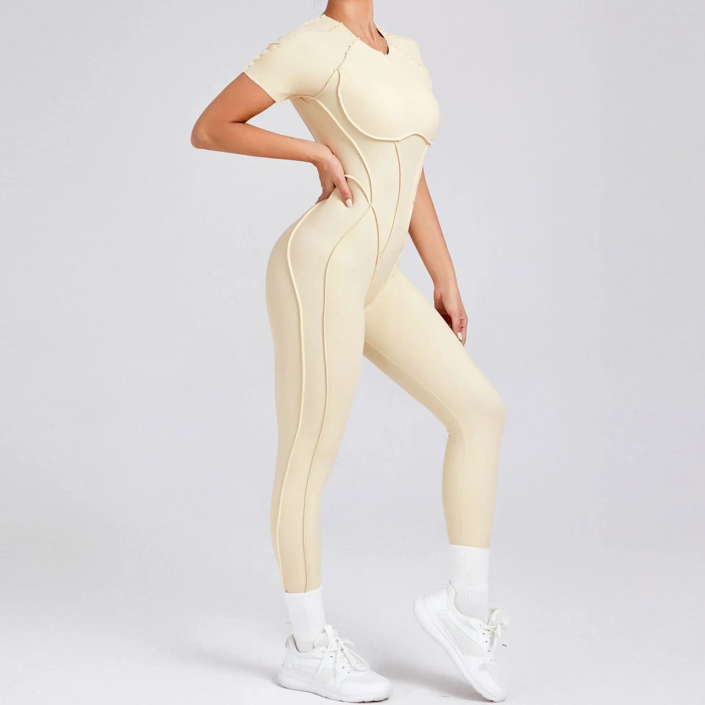 Bellanica - One-piece padded backless slim jumpsuit