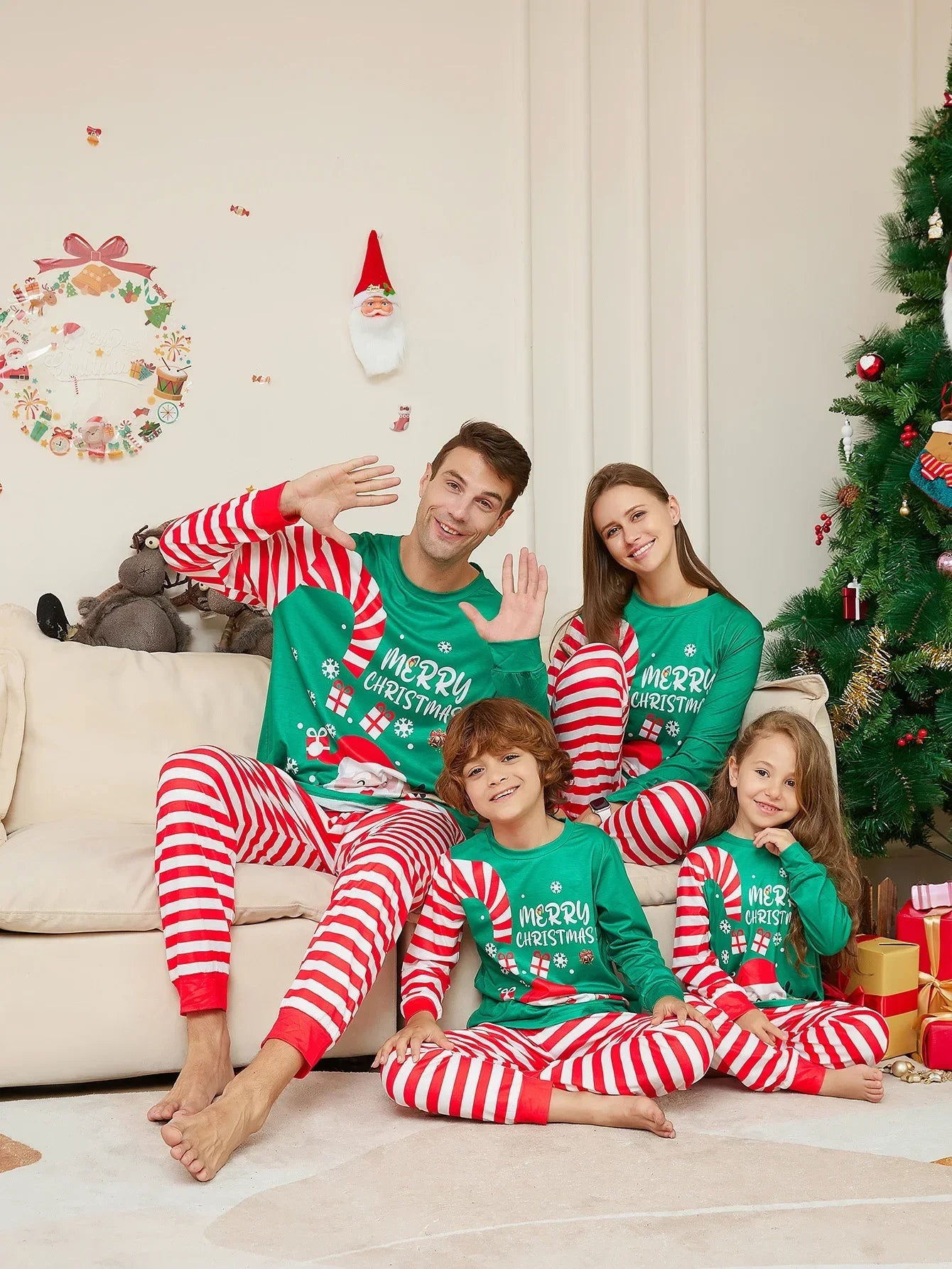 Bellanica - Cartoon Christmas Family Pajamas