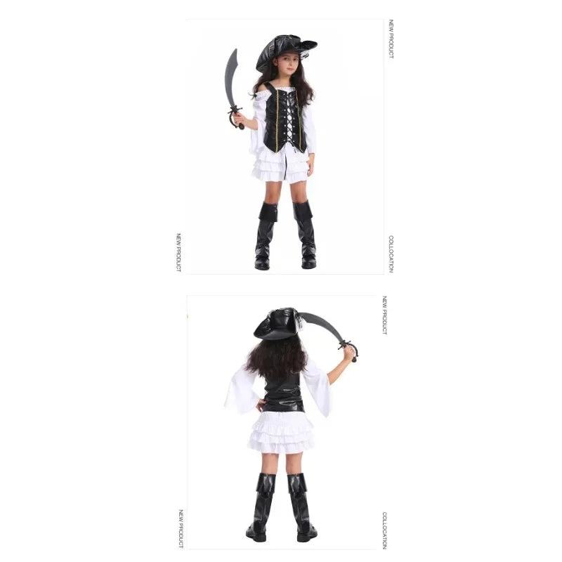 Bellanica - Girls' Pirate Halloween Party Costume