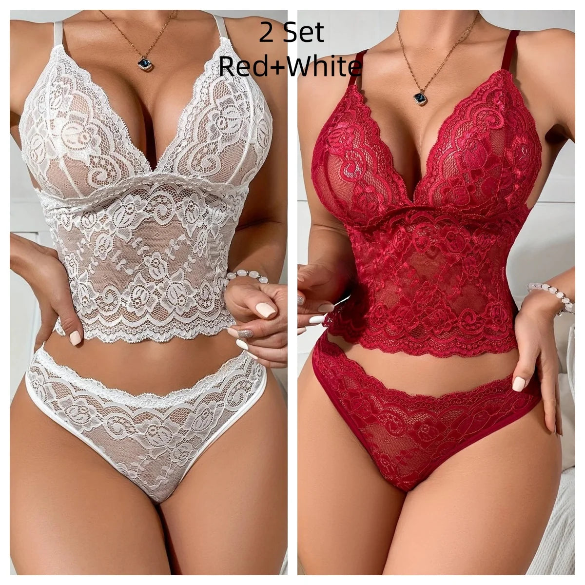 Bellanica - 2-Set Lace Lingerie with Panties
