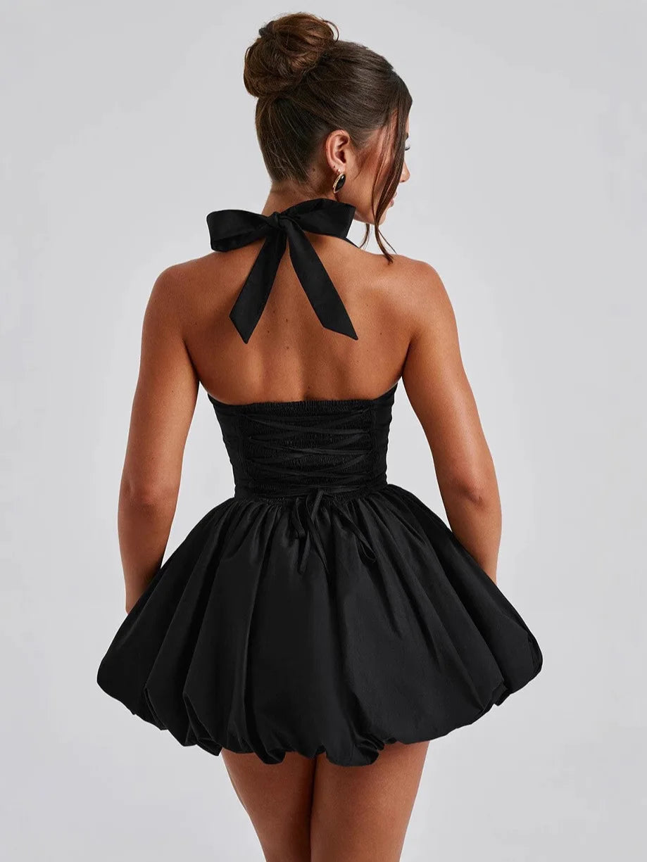 Bellanica - Backless Halter High-Waist Party Dress