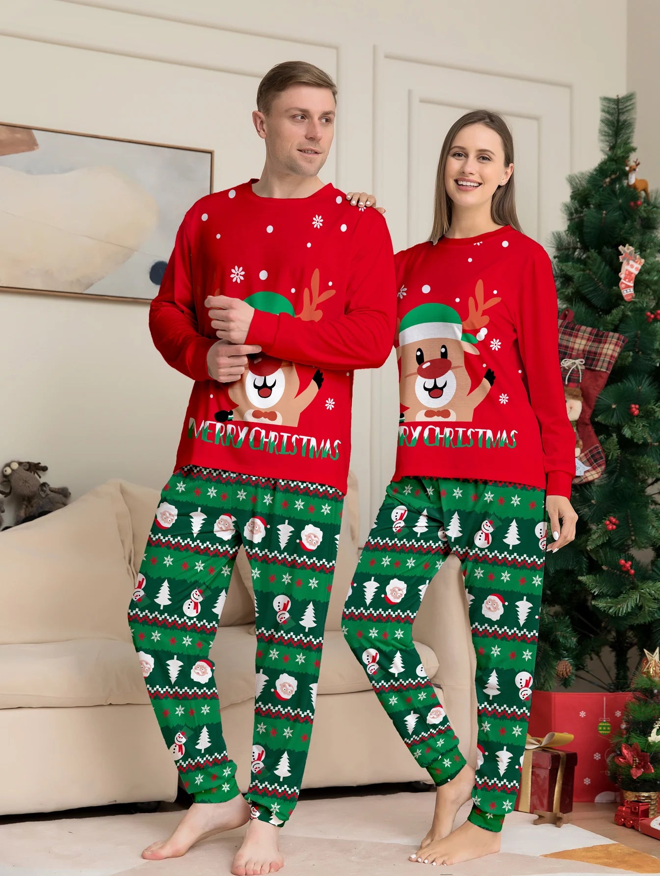 Bellanica - Couples Family Christmas Pajamas