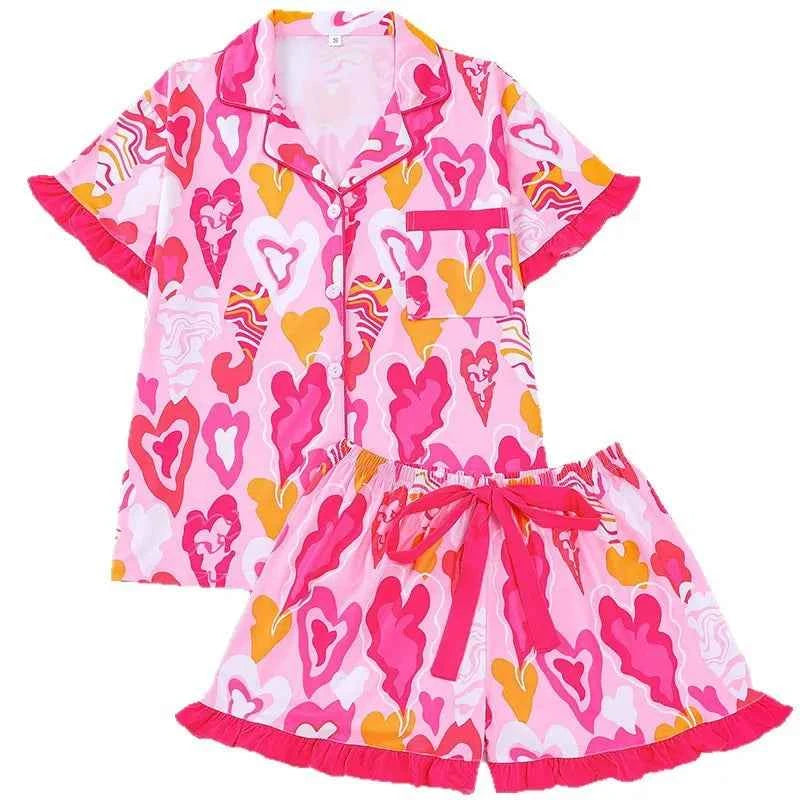 Casual Printed Women's Pajama Short Set