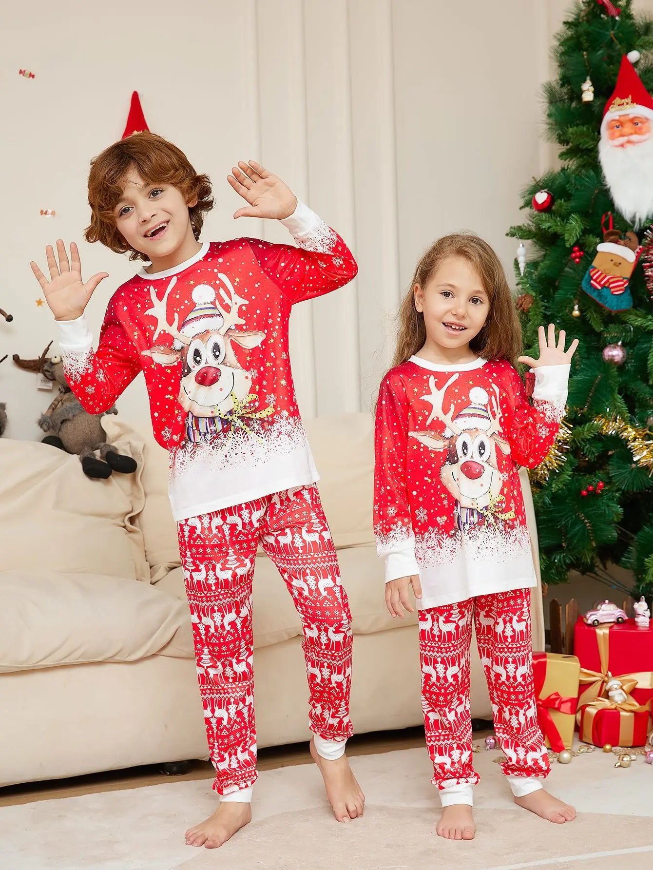 Bellanica - Reindeer Family Christmas Pajamas