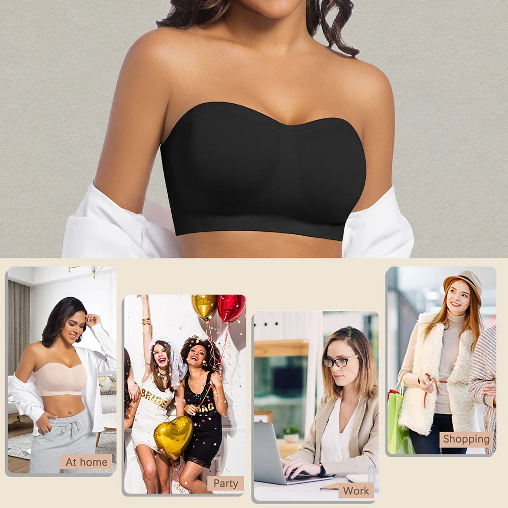 Bellanica - Strapless Invisible Push-Up Bra