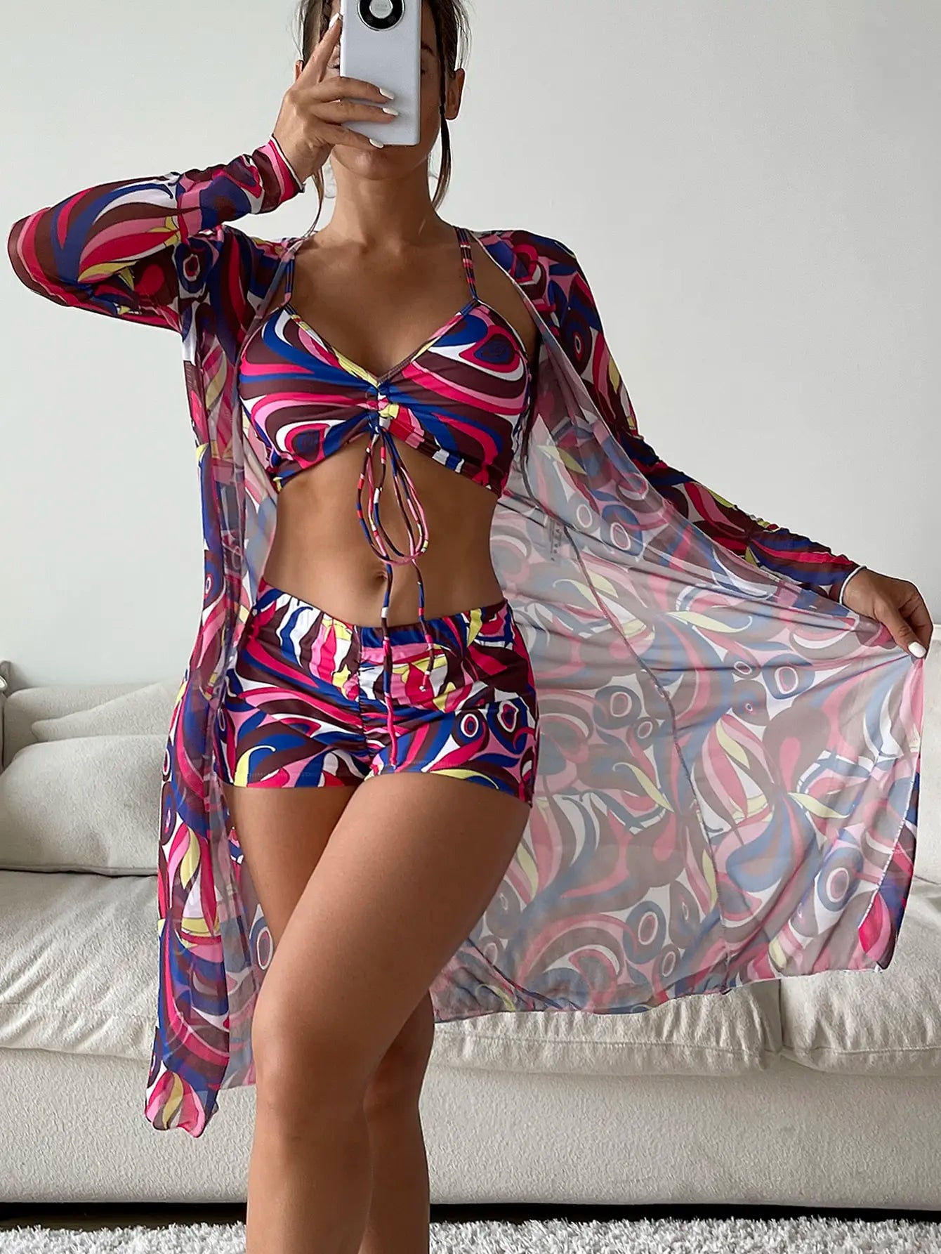 Bellanica - Printed High-Waist Bikini Set