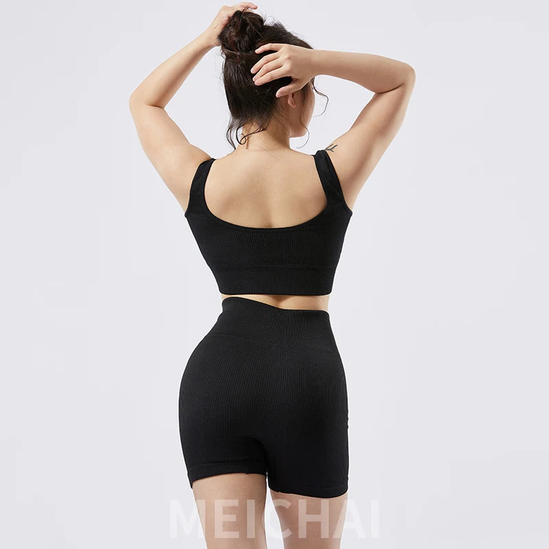 Bellanica - Ribbed Seamless Yoga Sports Set
