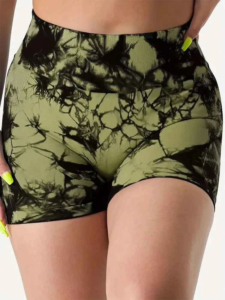 3-Piece Tie-Dye Hip-Lift Shorts