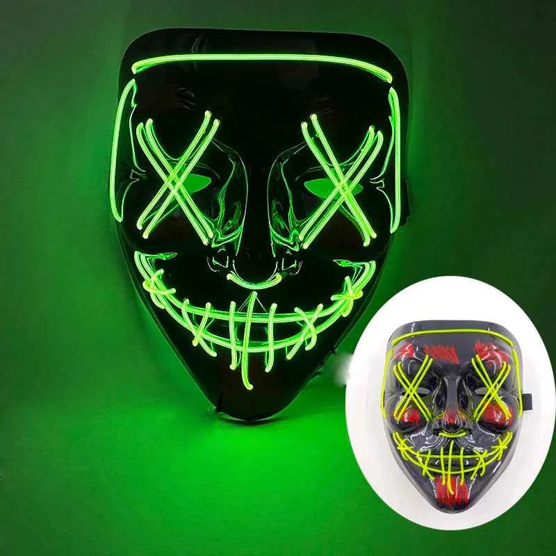 Glowing LED Purge Mask Headgear