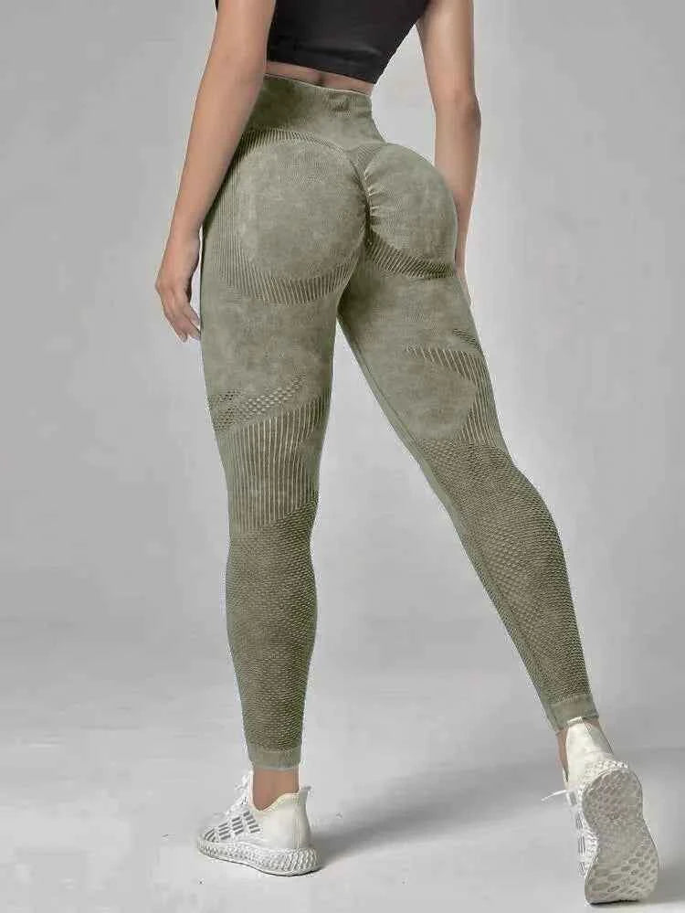 Retro High-Waist Push-Up Leggings