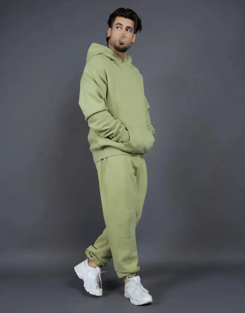 Bellanica - Fleece-Lined Thick Hooded Sweatshirt Set