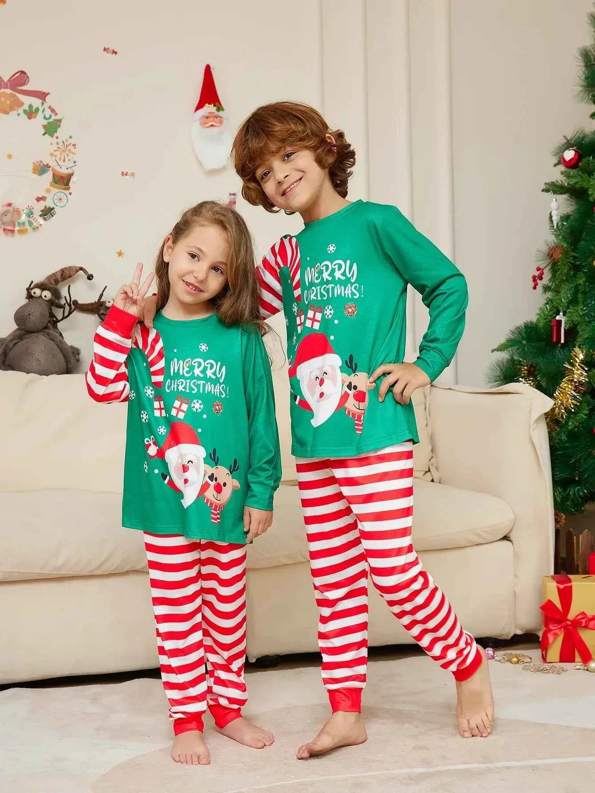 Cartoon Christmas Family Pajamas