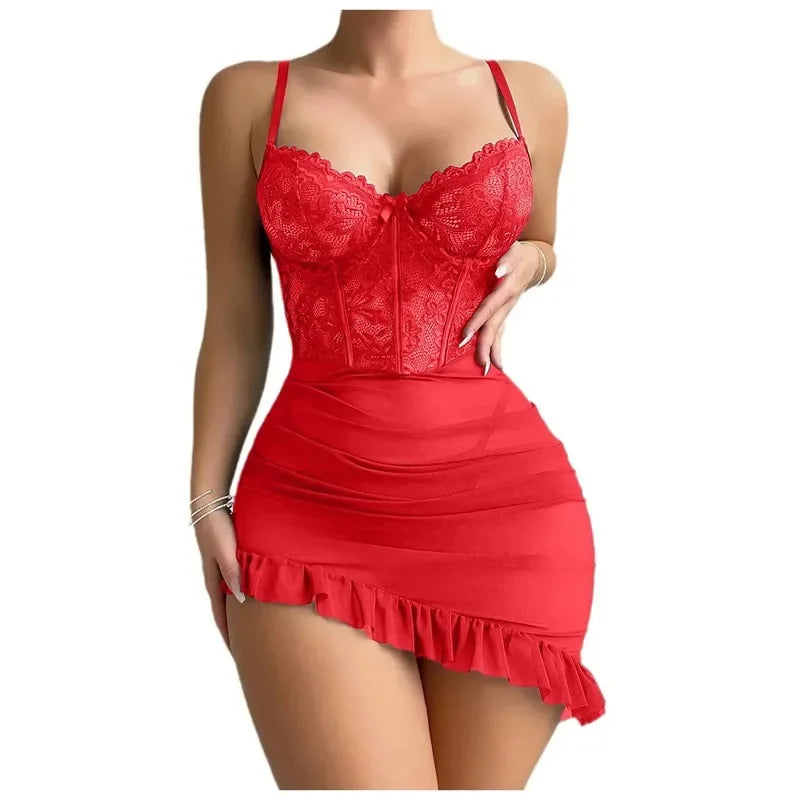Bellanica - Sheer Lace Underwire Lingerie Set