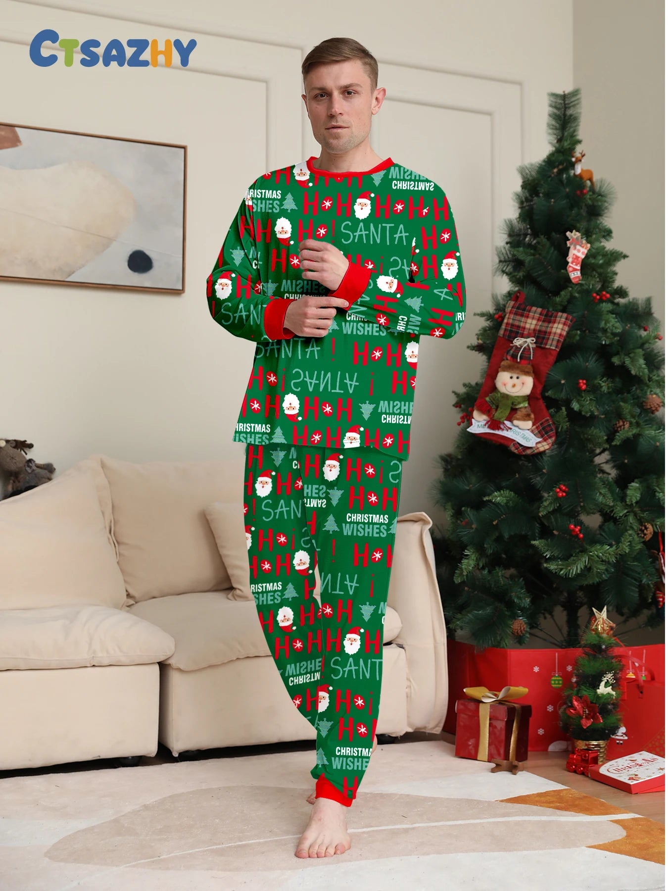 Bellanica -Cute Santa Family Pajamas
