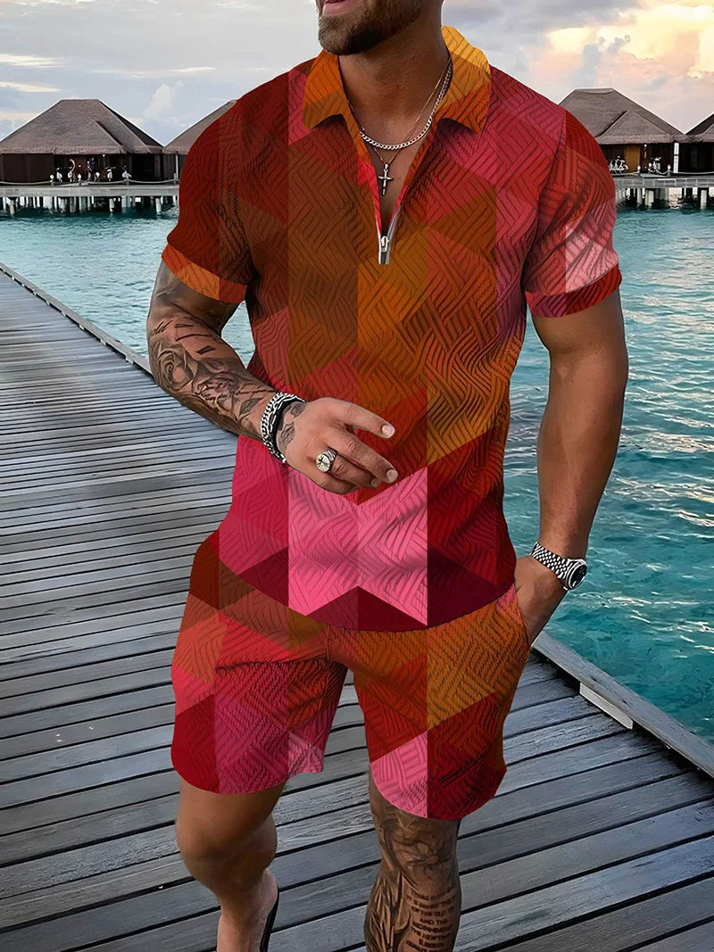 Bellanica - 3D Geometric Print Men's Set
