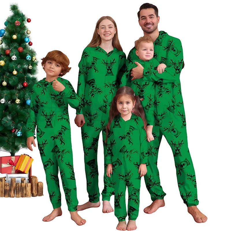 Bellanica - Christmas Elk Jumpsuit Pajamas