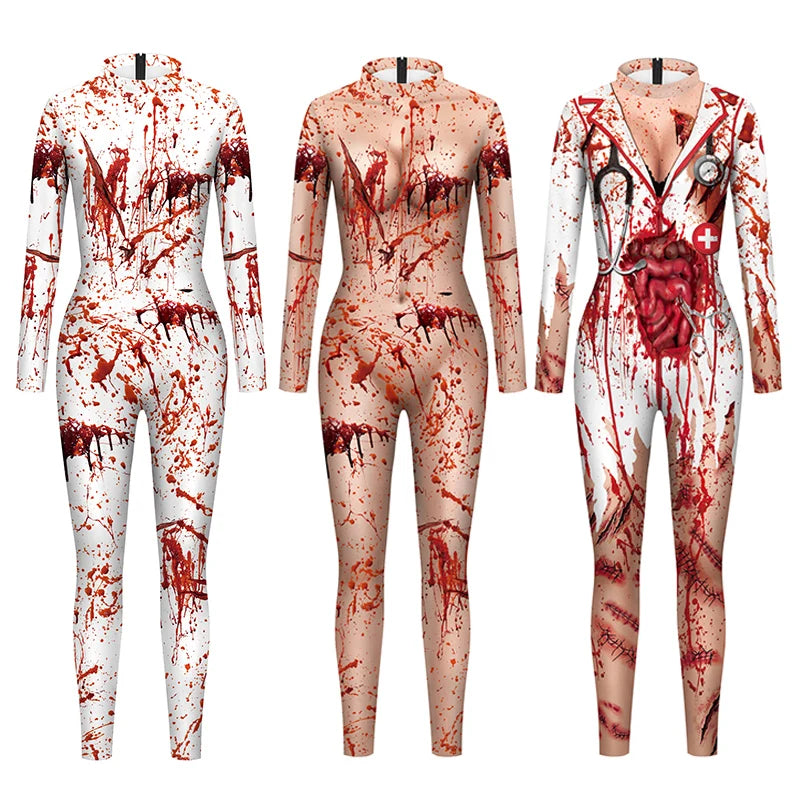 Bellanica - Bloody Zombie Bodysuit Halloween Costume