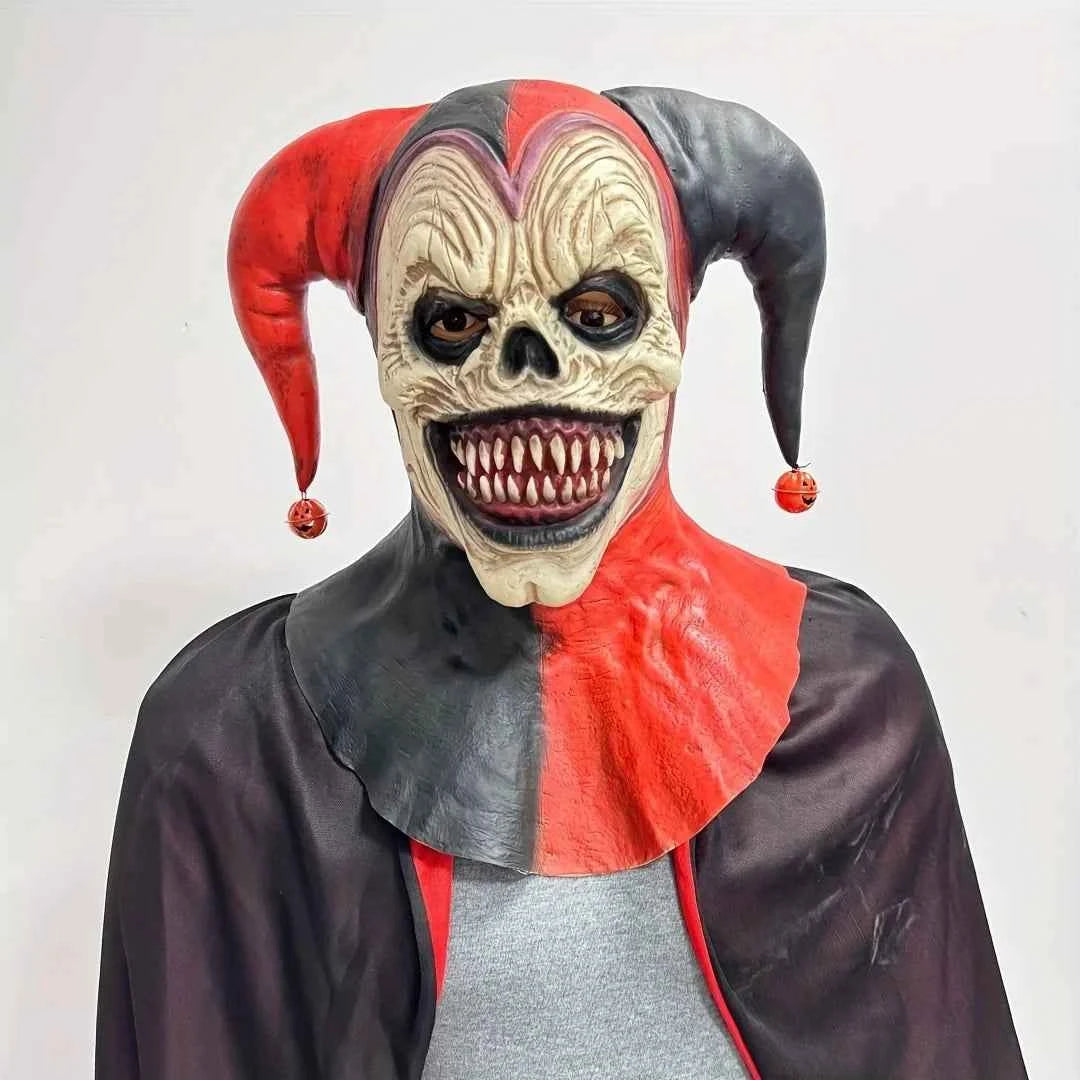 Menacing Horned Clown Halloween Mask