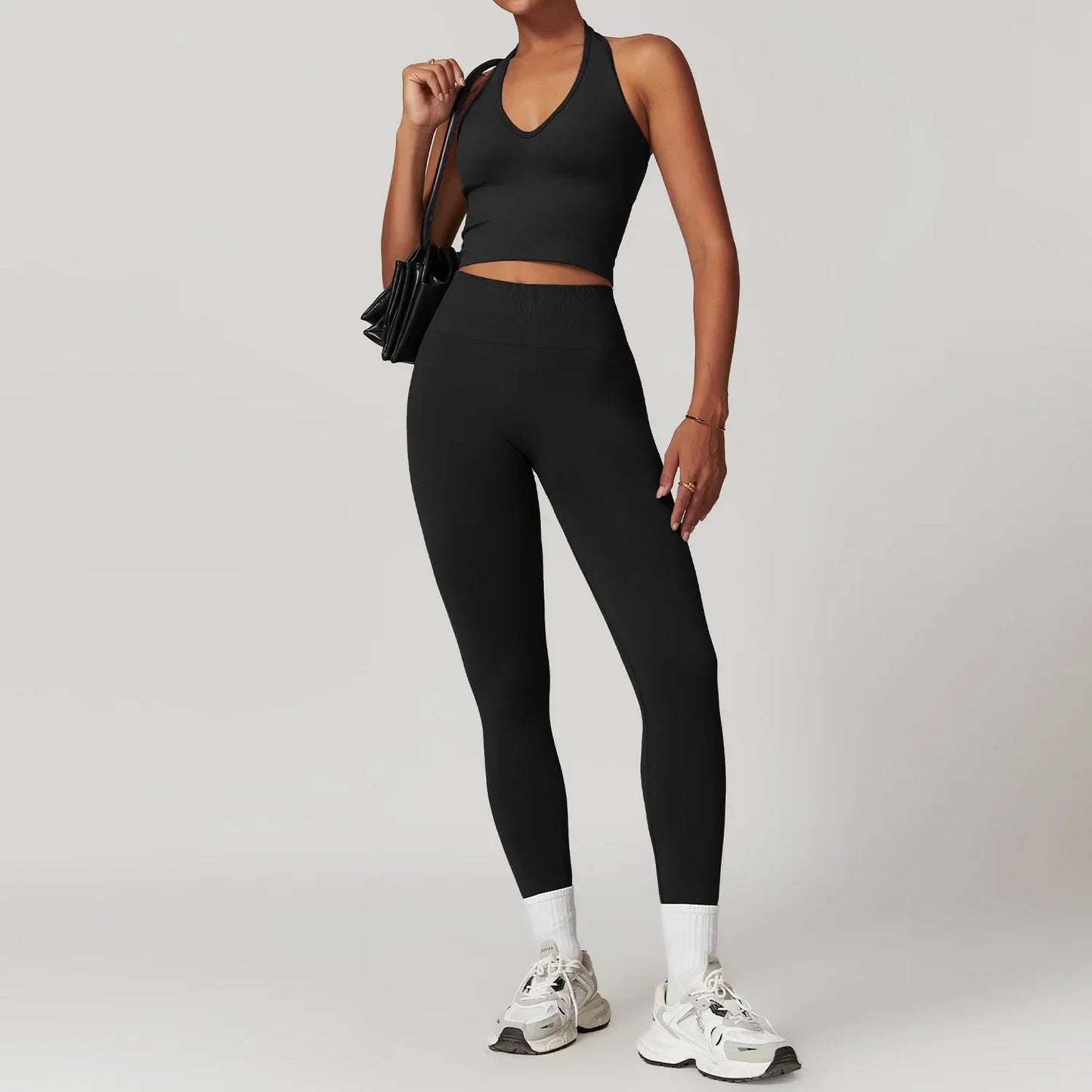 Bellanica - Seamless Ribbed 2-Piece Yoga Set