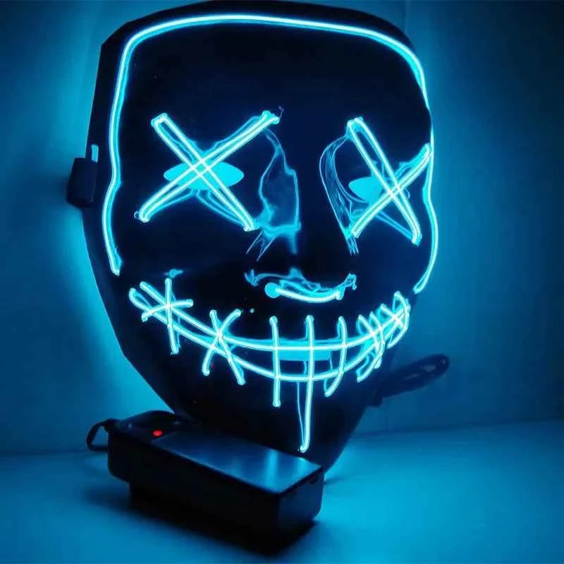 LED V-Shaped Halloween Horror Mask