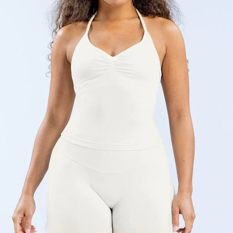 Bellanica - Strappy Open-Back Sports Bra Tank