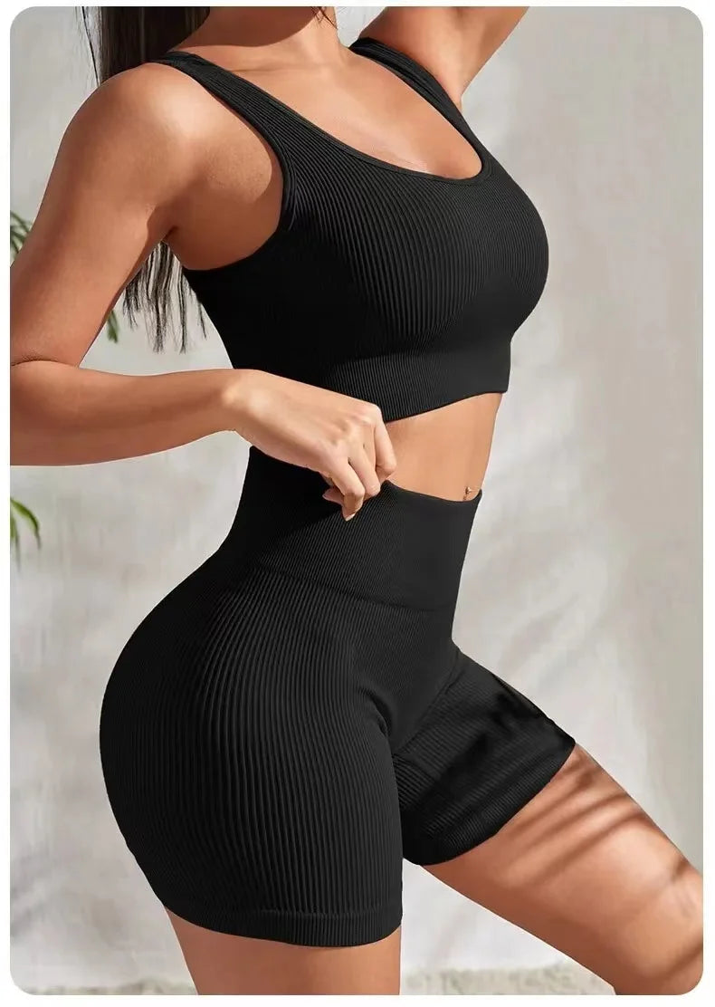 Bellanica - Ribbed Seamless Yoga Sports Set