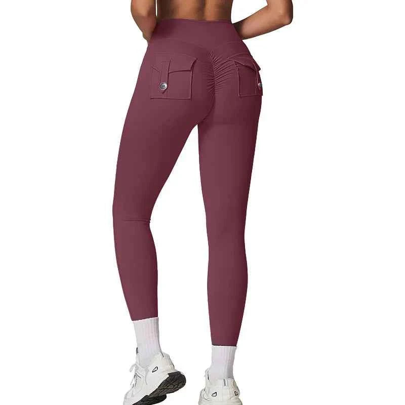 Wide-Leg Yoga Pants with Back Pockets