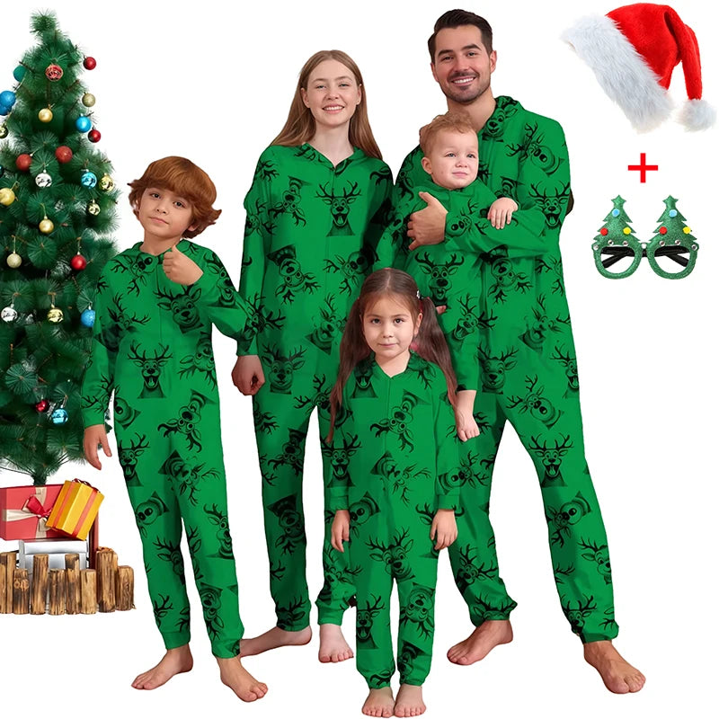 Bellanica - Christmas Elk Jumpsuit Pajamas