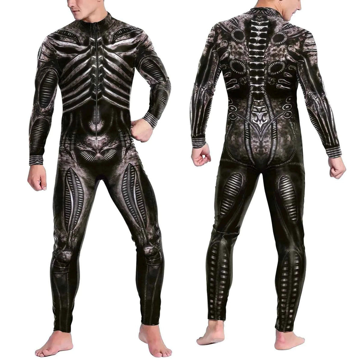 Cyberpunk Skeleton 3D Catsuit Costume