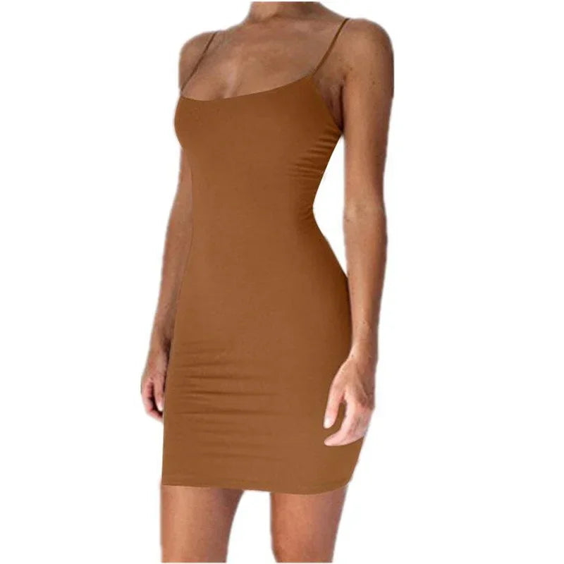 Bellanica - Spaghetti Strap Bodycon Mini Dress