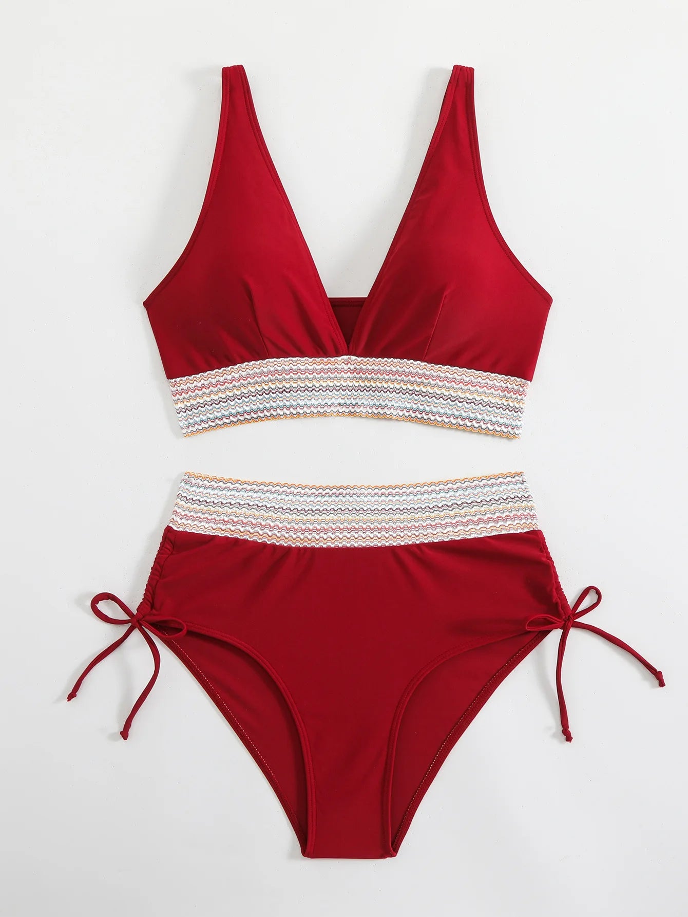 Bellanica - Drawstring High-Waist Bikini Set