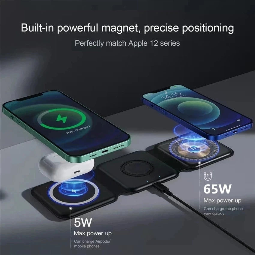 Bellanica - Magnetic Wireless Charger 3-in-1 Magsafe