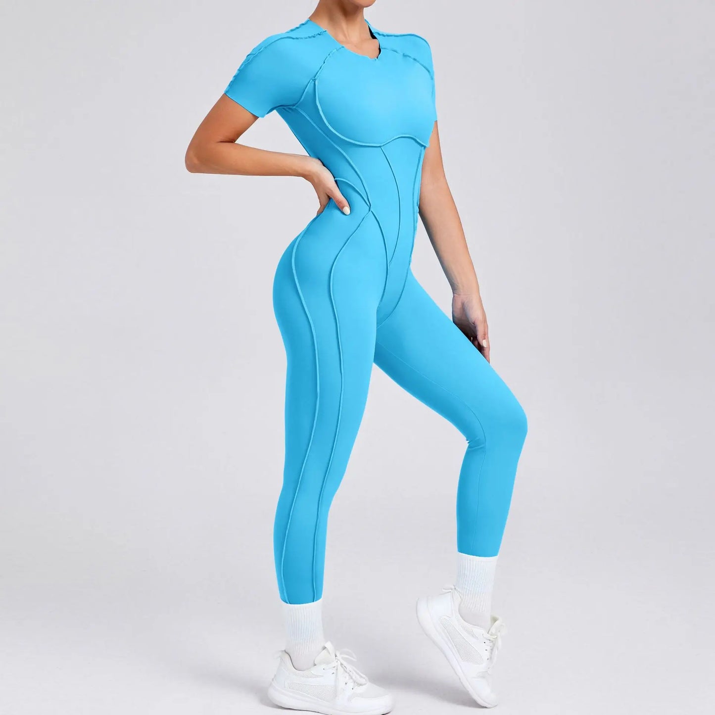 Bellanica - One-piece padded backless slim jumpsuit