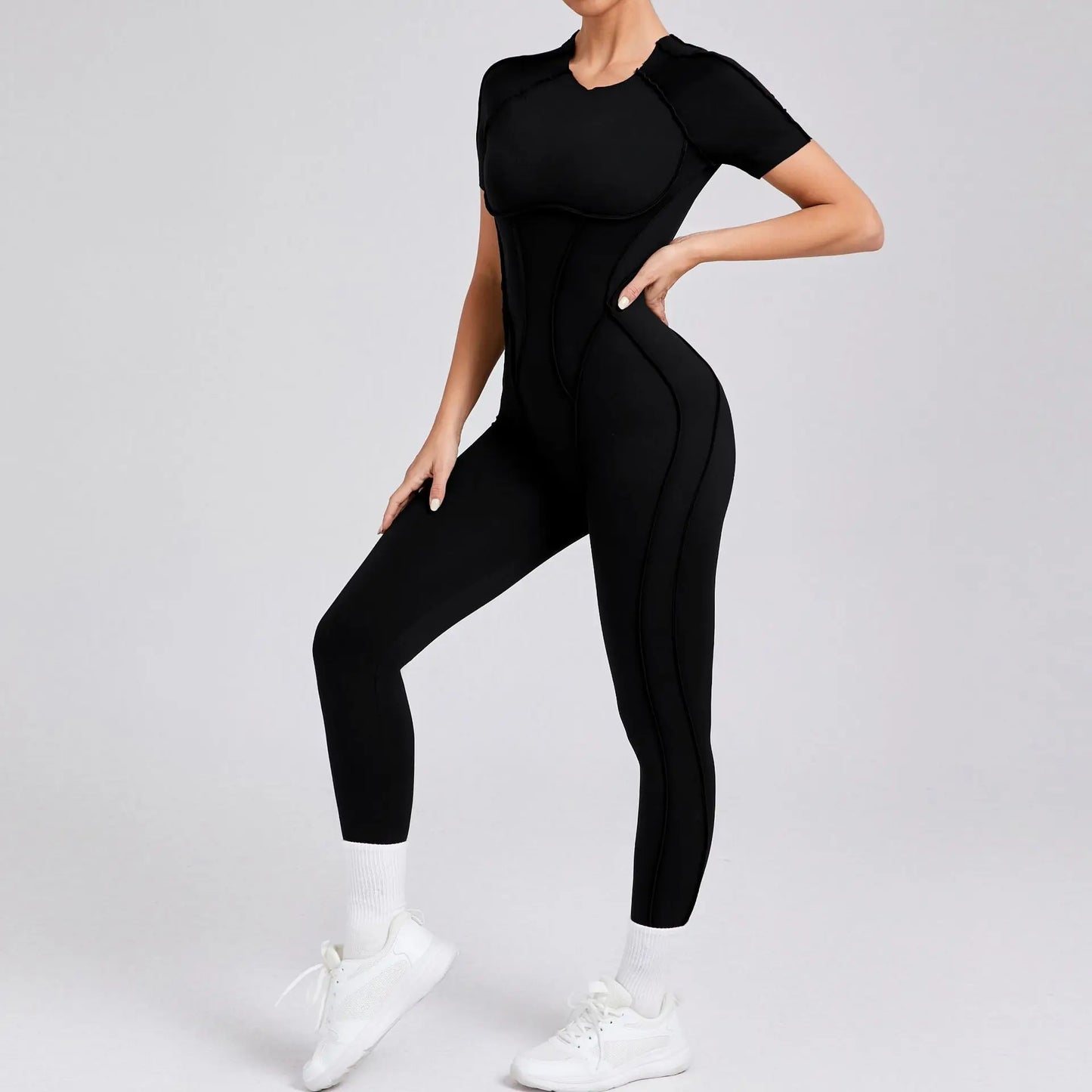 Bellanica - One-piece padded backless slim jumpsuit