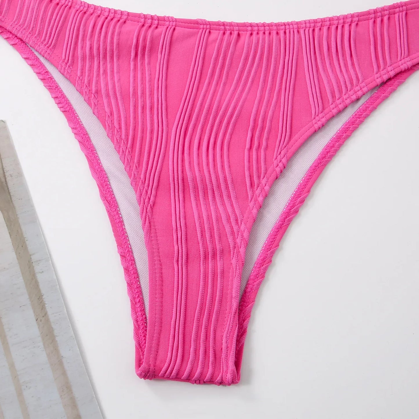 Bellanica - Crinkled High-Cut Bikini Set