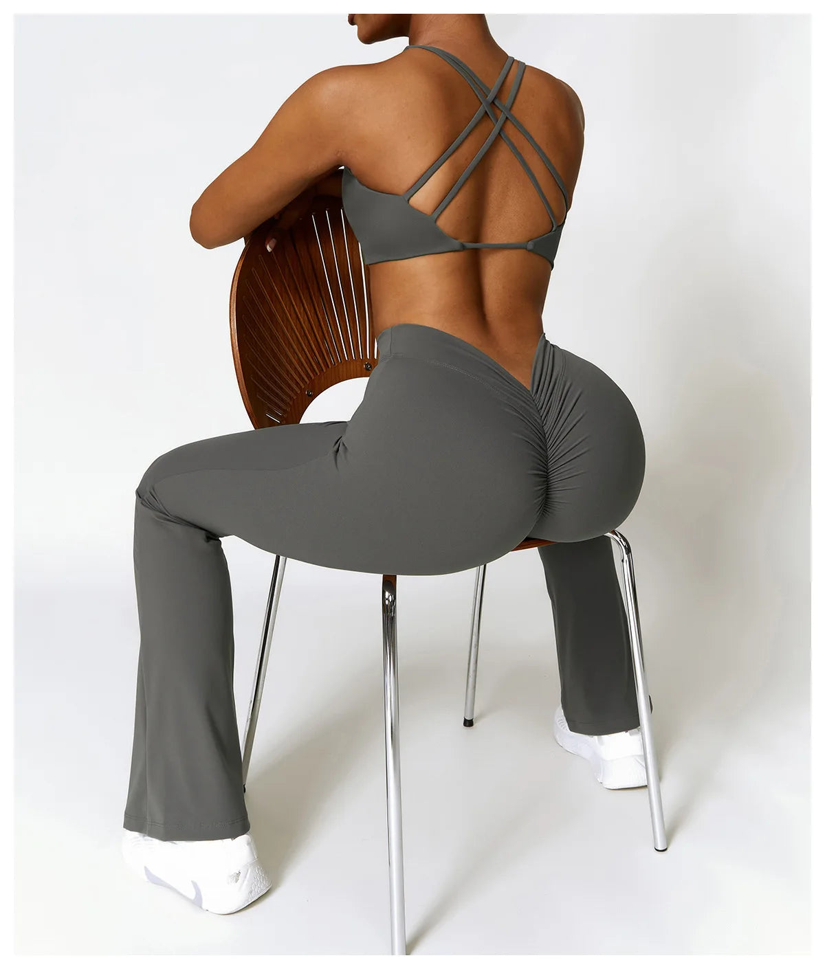 Bellanica - V-Waist Flare Leg Yoga Pants