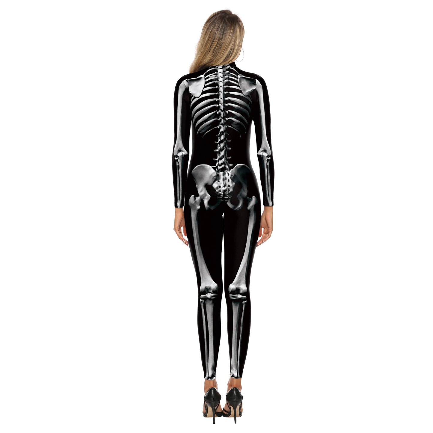 Bellanica – Weißer Skelett-Halloween-Cosplay-Bodysuit
