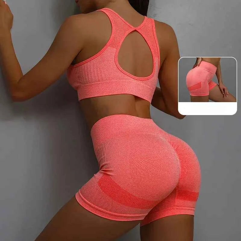 Women’s yoga workout shorts set