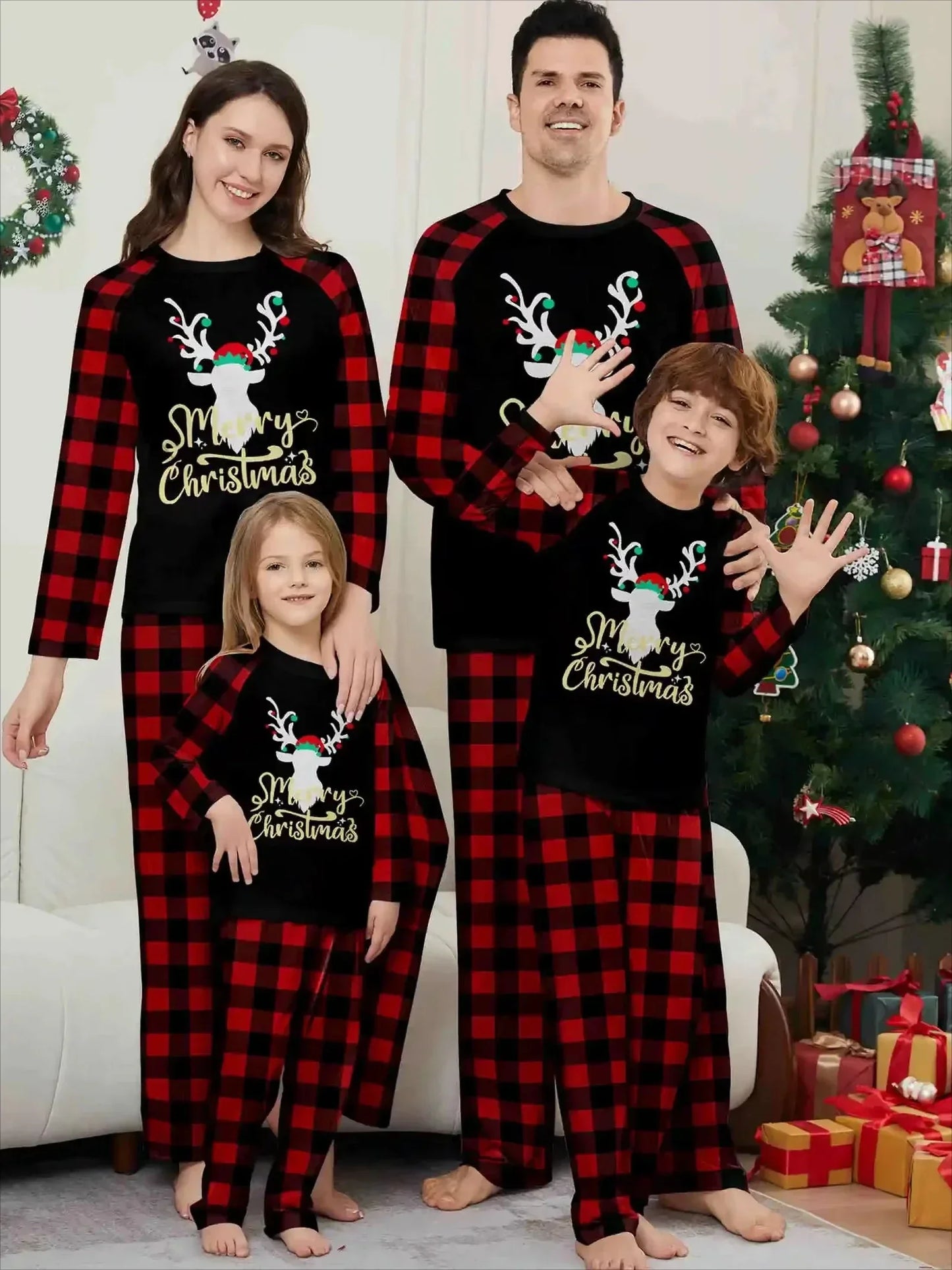 Bellanica - Elk Plaid Family Pajamas