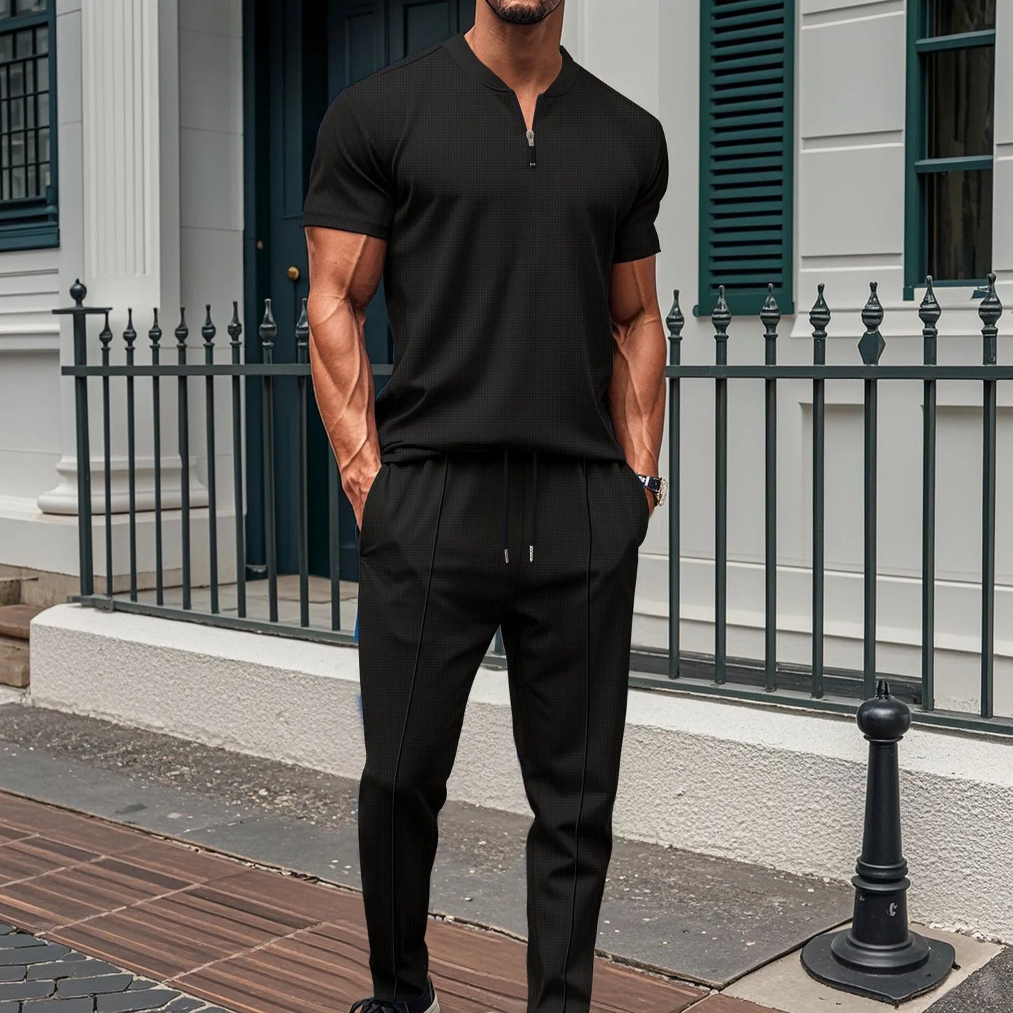 Bellanica - Men's Waffle Polo Set