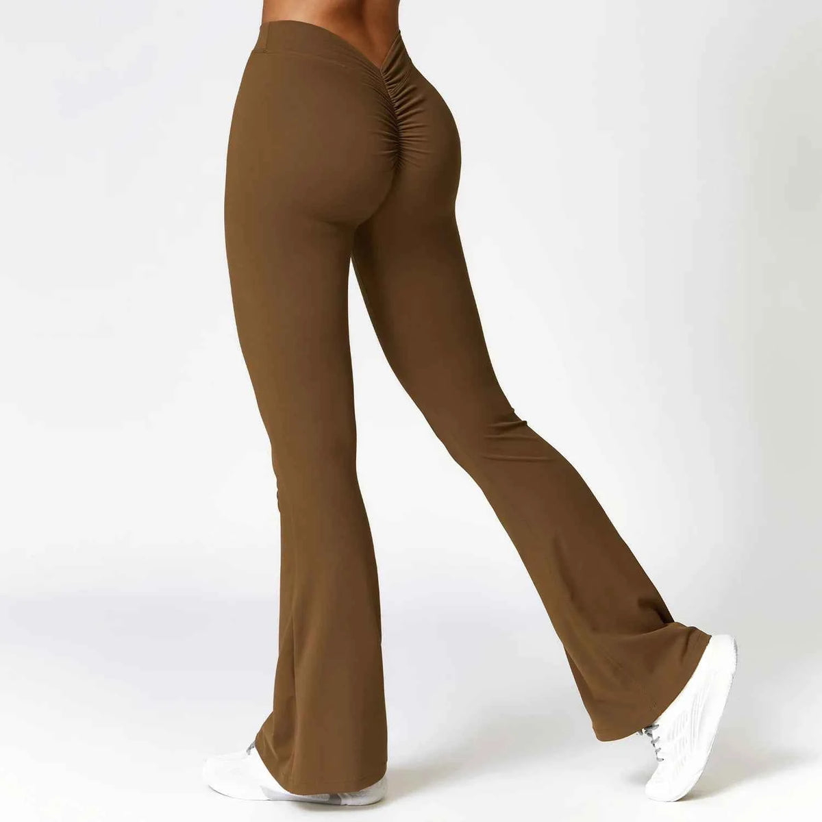 V-Waist Wide-Leg Flare Yoga Pants