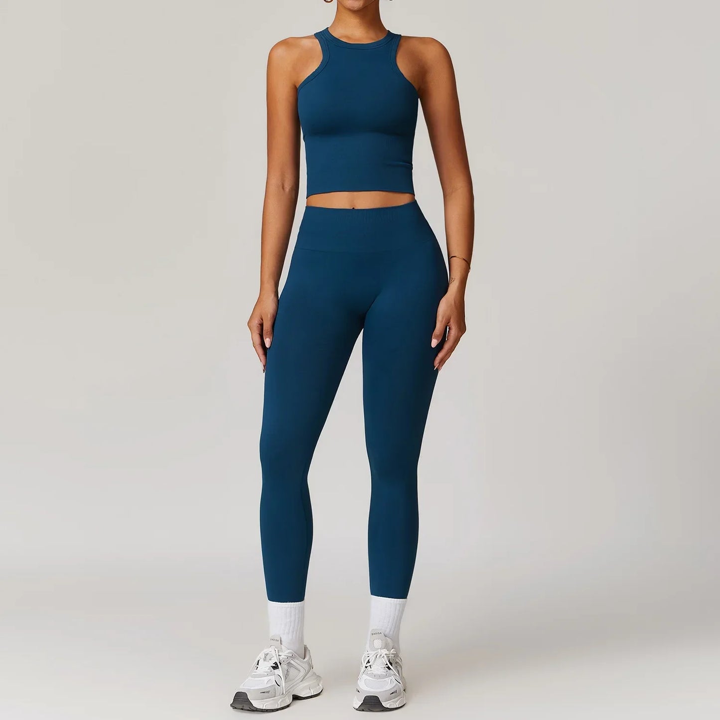 Bellanica - Seamless Ribbed 2-Piece Yoga Set
