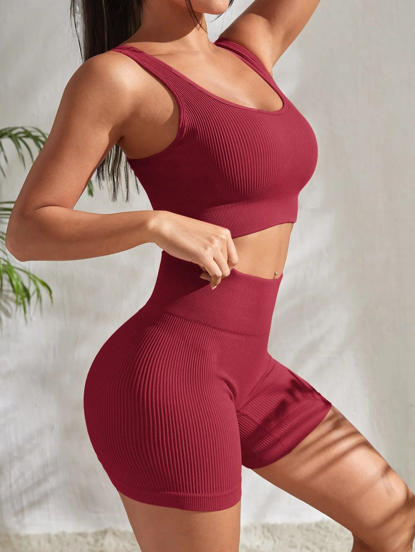 Bellanica - Seamless Ribbed 2-Piece Workout Set